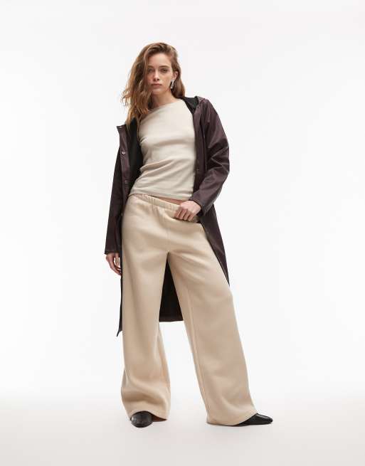 Rains 12020 a-line belted waterproof longer jacket in maroon, 4 of 4
