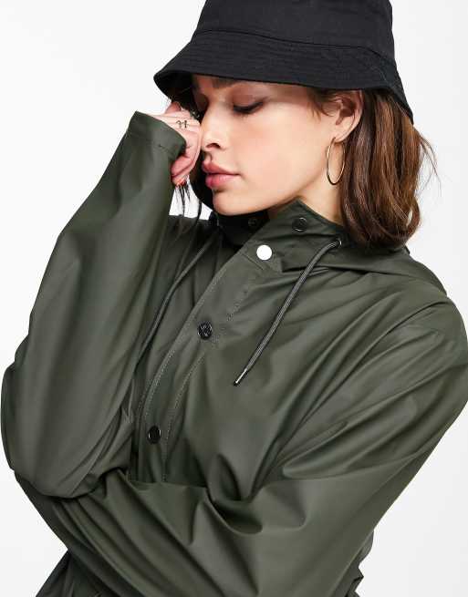 Rains – 12020 – Lange, wasserdichte Unisex-Jacke in Grün, 3 von 4