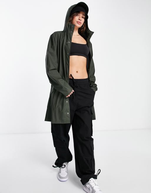 Rains – 12020 – Lange, wasserdichte Unisex-Jacke in Grün, 4 von 4