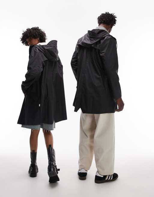 Rains – 12020 – Svart, lång och vattentät jacka i unisex-modell, 3 av 4