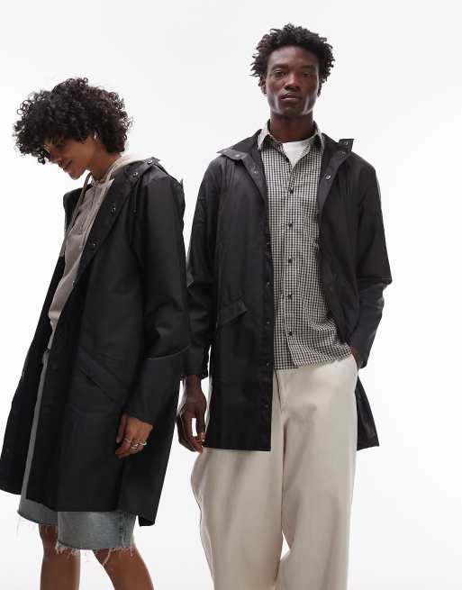 Rains – 12020 – Svart, lång och vattentät jacka i unisex-modell, 4 av 4