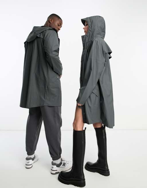 Rains long store jacket sale