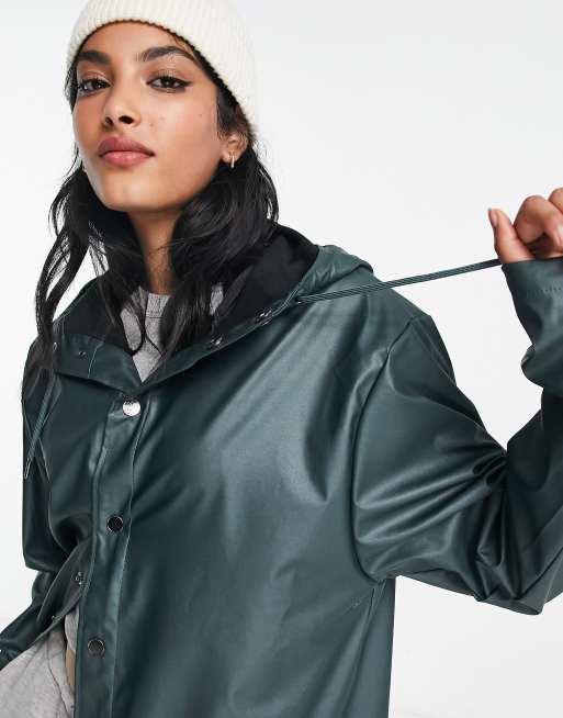 Rains 12020 Veste longue impermeable Pin argente
