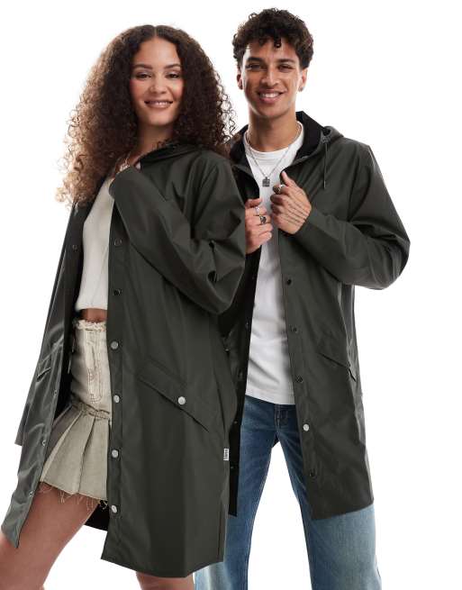 Rains - 12020 - Veste unisexe imperméable longue - Vert, 3 de 4