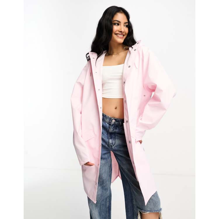 Plt Pink Graphic Drawstring Hem Crop Windbreaker