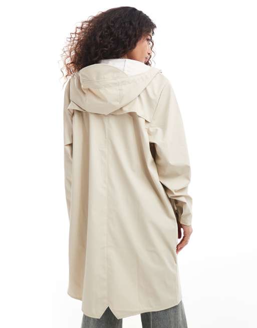 Cream raincoat with hood hotsell