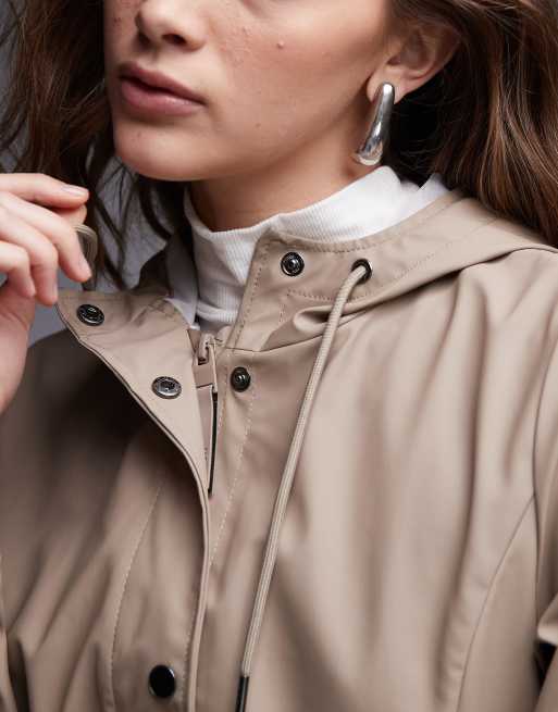 Rains – 12100 – Beige, vattentät, kort jacka med skärp, 2 av 4