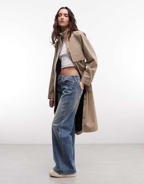 Rains - 12560 Suva - Waterbestendige jas met riem in beige - view 1