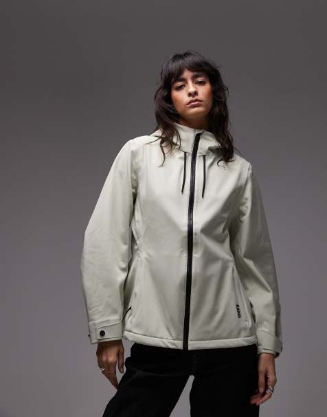 Rains 12570 Suva waterproof hooded shell jacket in light green