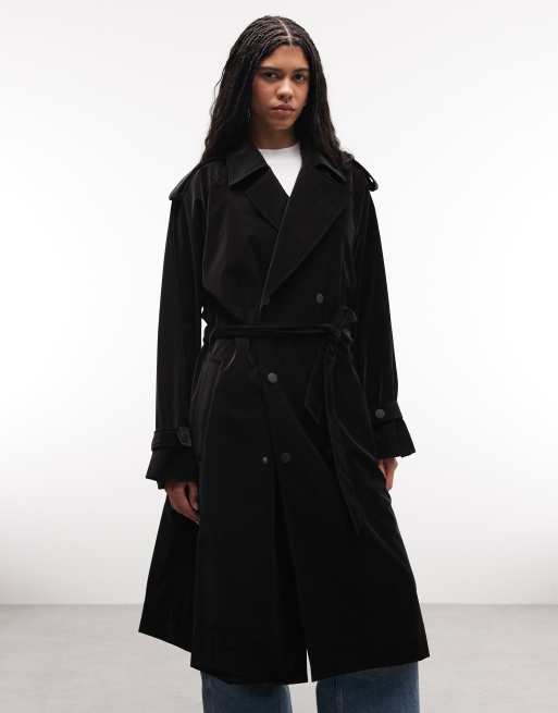Rains - 12620 - Trench impermeabile doppiopetto nero coccodrillo con cintura, 2 di 4