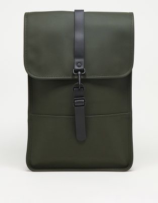 Rains 12800 unisex waterproof mini backpack in green - ASOS Price Checker