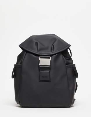 Valera - Mini sac à dos seau imperméable avec cordon de serrage et boucle - Noir One Size