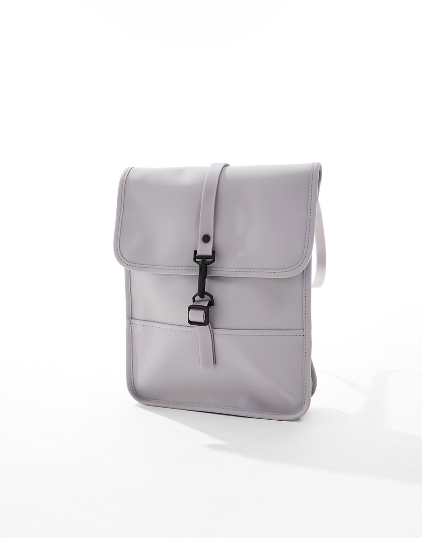 Rains 13010 unisex waterproof backpack micro in flint grey lilac