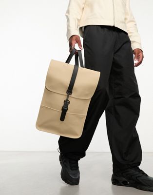 Rains 13020 waterproof mini rucksack in beige - ASOS Price Checker