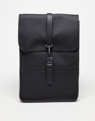 Rains 13020 unisex waterproof mini backpack in black - ASOS Price Checker