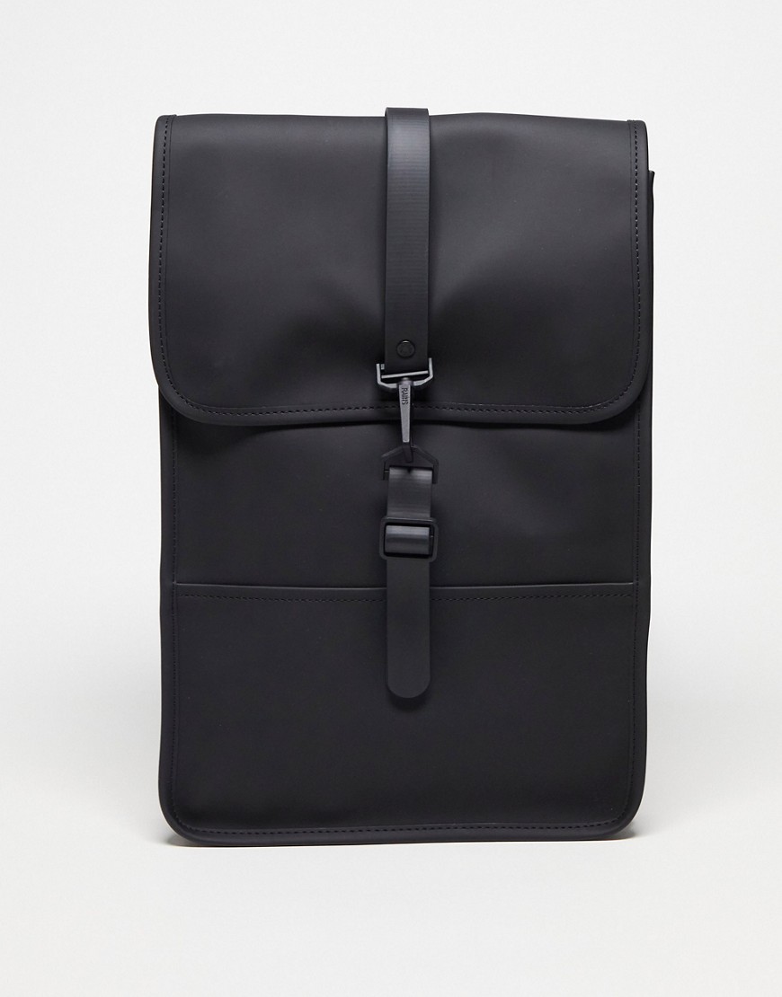 Shop Rains 13020 Unisex Waterproof Mini Backpack In Black