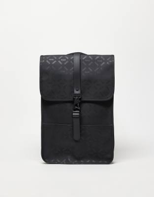 Rains - 13020 - Wasserdichter Mini-Rucksack in Schwarz mit gleichfarbigem Logo