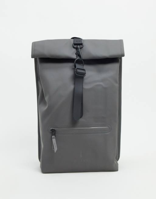 Rains 1316 waterproof Roll Top backpack in Grey ASOS
