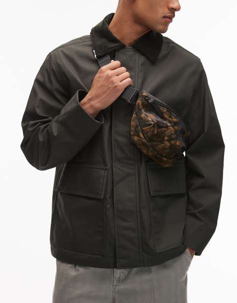 Rains - 13180 Valera - Petit sac banane imperméable à imprimé boue - Marron - view 1