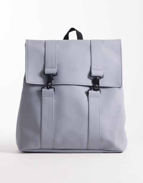 Rains 13300 MSN waterproof backpack in light blue - view 1