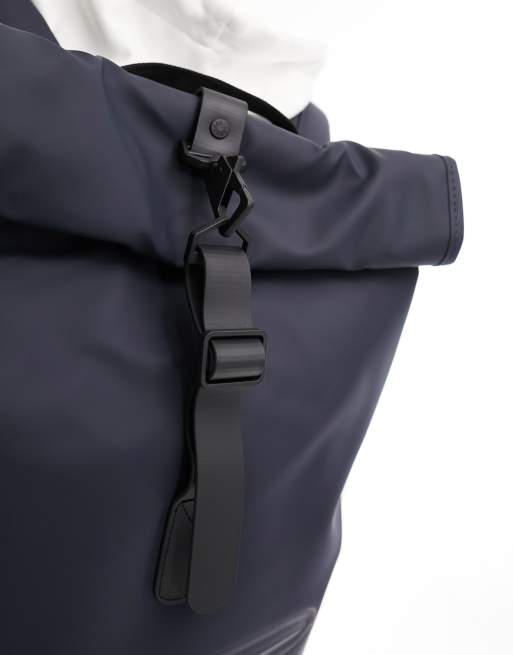 Rains - 13320 - Sac à dos étanche avec partie supérieure roulée - Bleu marine, 4 de 4
