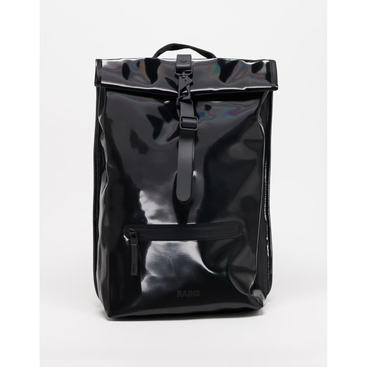 holographic backpack mini rains Rains in Comet for 89.90 Rolltop Rucksack Rolltop Backpack Rains Holographic Backpack
