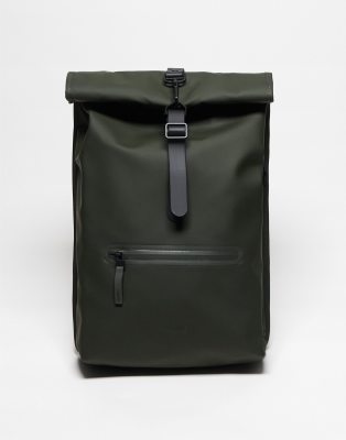 Rains Uomo Verde - Roll Top Backpack - Bags - One Size - Immagine 9