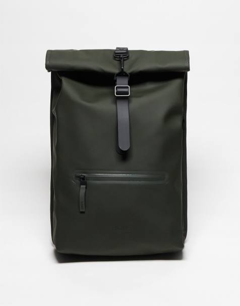 Rains - 13320 - Zaino rolltop impermeabile verde unisex - view 1