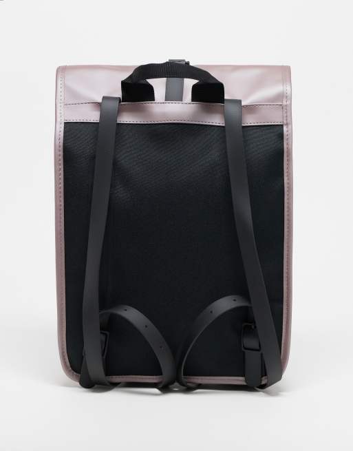 asos metallic mini backpack Rains 13330 waterproof rolltop backpack mini in metallic pink