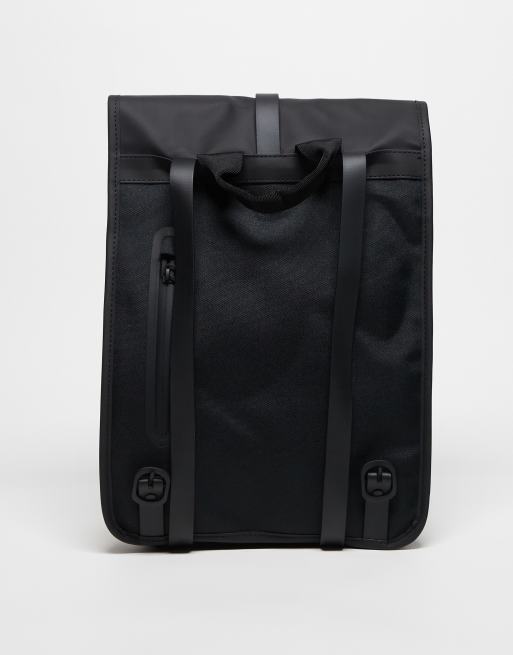 Rains 13330 Zaino rolltop piccolo impermeabile unisex nero ASOS
