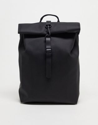 Rains 13610 rolltop rucksack mini in black - ASOS Price Checker