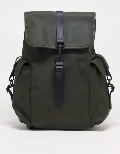 Rains 13630 waterproof cargo rucksack in green | ASOS