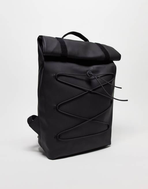 Rains 1364 rolltop backpack in black