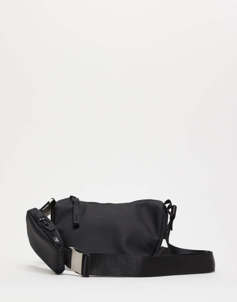 Rains 13650 Valera waterproof mini shoulder bag in black shine - view 1