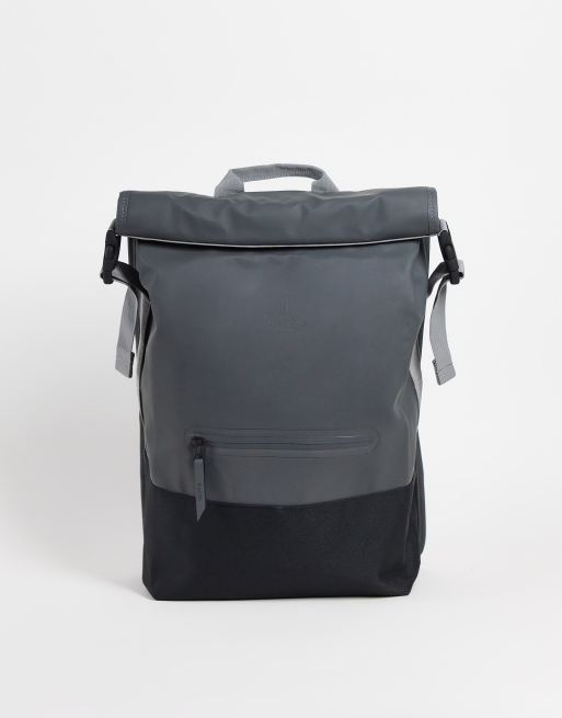 Rains - 1372 - Zaino rolltop grigio ardesia con fibbia