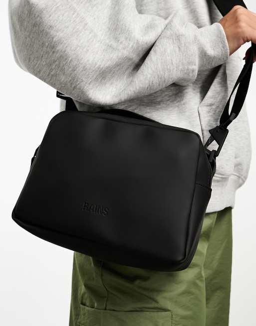 ショルダーバッグ・ポシェット RAINS Woman Crossbody bags Black 14100 01 Rains 14100 unisex box bag in black | ASOS