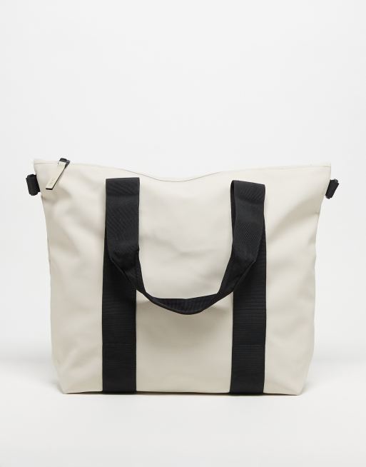 Rains - 14160 - Borsetta shopping impermeabile color crema
