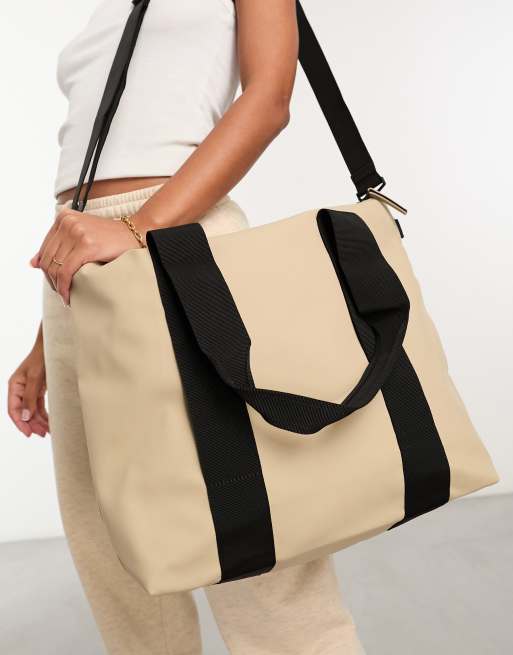 Rains – 14160 – Piaskowa wodoszczelna torba typu tote unisex, 4 z 4