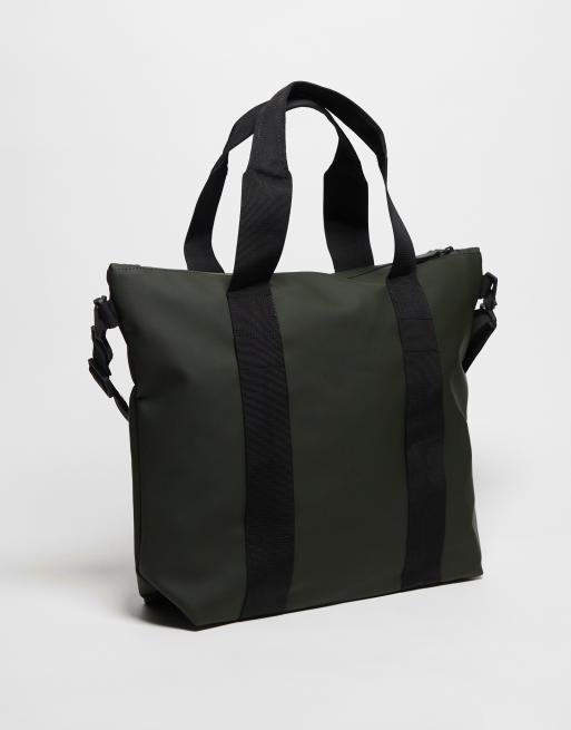 Rains 14160 unisex waterproof tote bag mini in green | ASOS