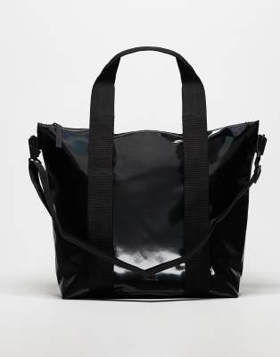 14160 waterproof mini tote bag in shiny black