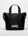 [Rains] Rains 14160 waterproof mini tote bag in shiny black One Size Night