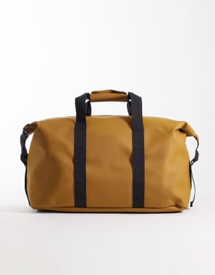 Rains 14200 Hilo waterproof weekend duffle bag in golden brown