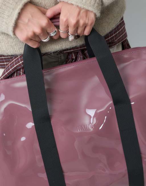 RAINS 14200 sac de voyage Hilo imperméable week-end en mauve brillant, 4 de 4