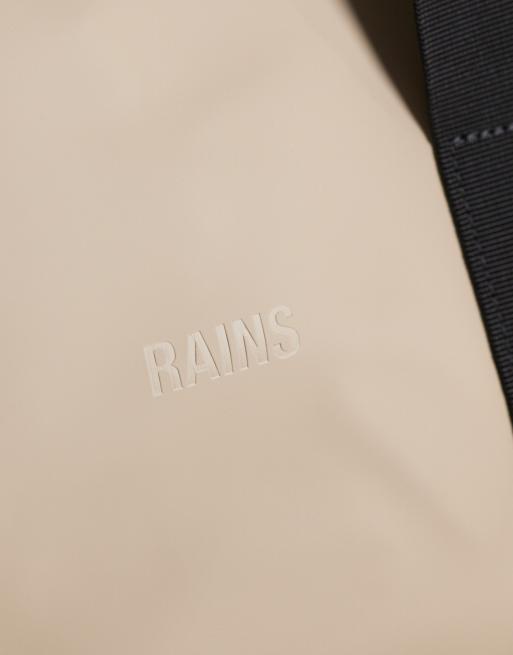 Rains 14200 unisex wodoodporna torba weekendowa beżowa, 3 z 4