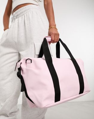 Rains 14220 unisex waterproof weekend duffel bag small in candy pink