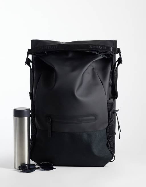 RAINS 14270 sac à dos rolltop Trail Mountaineer imperméable noir, 2 de 5