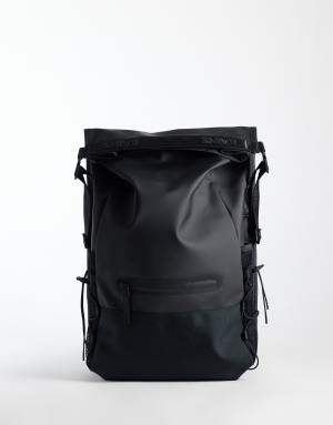 Rains 14270 Trail Mountaineer Rolltop waterproof backpack in black