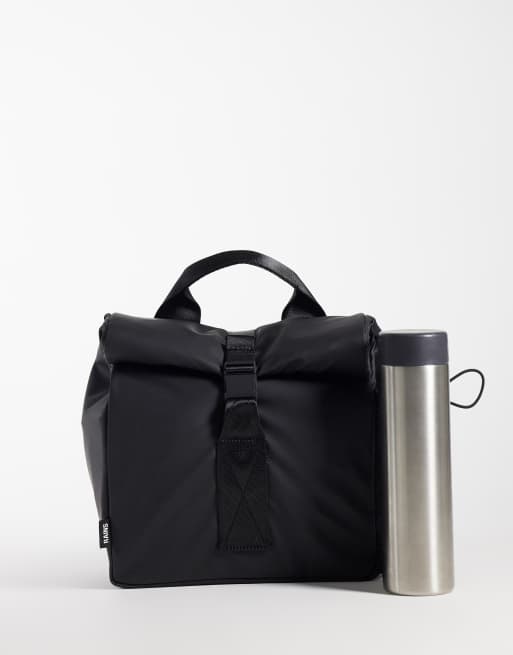 Rains 14450 borsa porta pranzo grande impermeabile nera, 2 di 4