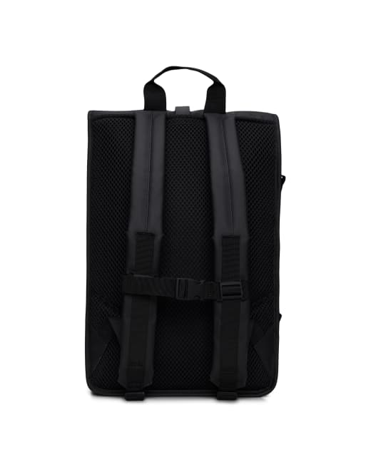 Rains 14590 grote rolltop-rugzak, waterbestendig, zwart, 2 van 7