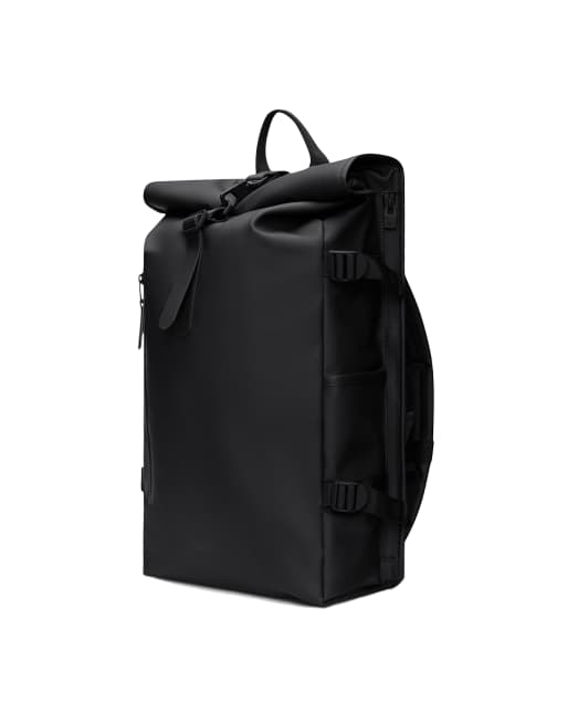 Rains 14590 large roll top waterproof rucksack in black, 3 of 7